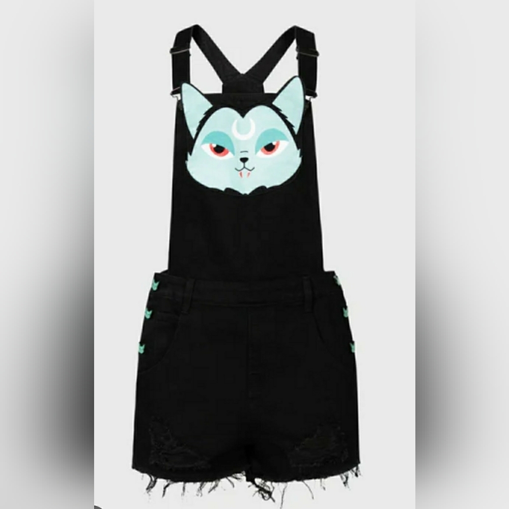 Killstar Black Cat Graphic Romper